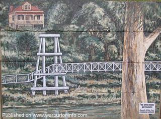 Warburton Swing Bridge - Sponsor: Jeanette & Mike Illey of Charnwood Cottages. History by Robin Fisher.
