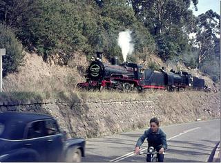 Last train to Warburton - Aug 1, 1965 - entering Warburton