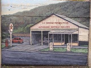 EJ Gerrish Motors (Warburton) Where the Pedestrian crossing is now - Water Wheel side